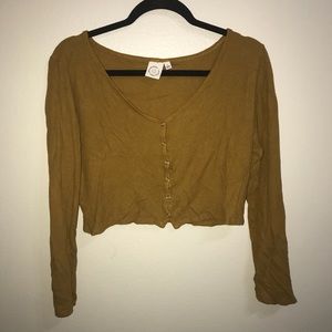 Live In The Moment Mustard Yellow Long Sleeve Top